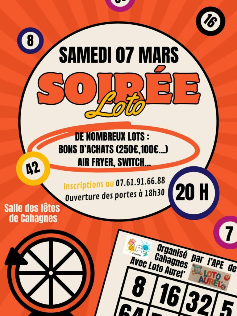 Venez jouer avec l’APE les 7 et 8 mars